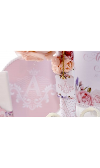 Trusou de botez regal pentru fetite tematica florala, Mica printesa 10